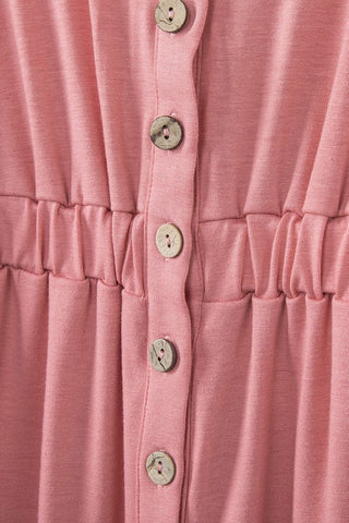 Button Up Dress - Pink