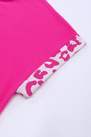 Casual Leopard Maxi Dress - Pink