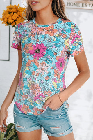 Retro Floral Tee Shirt