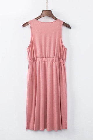 Button Up Dress - Pink