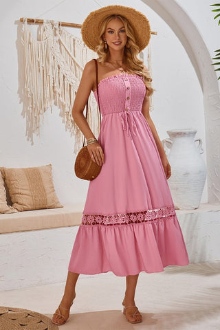 Strapless Maxi Dress - Pink