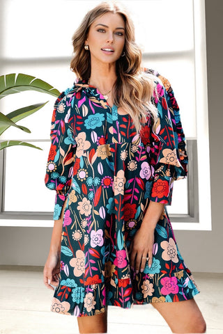 Night Garden Shift Dress
