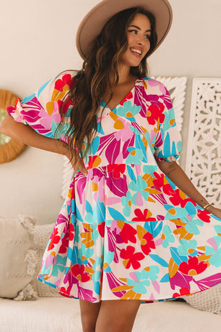 Tropical Flowers Swing Dress