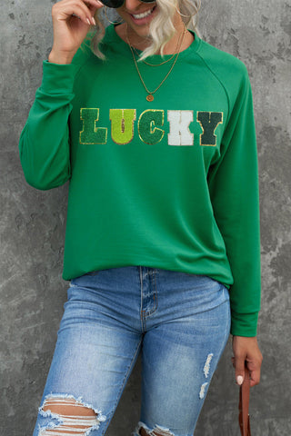 Lucky Sequined Sweatshirt