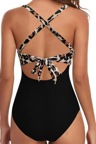 Supportive Bust Cut Out Monokini - Leopard