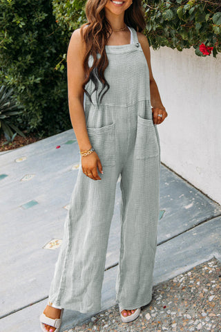 Soft Knit Overalls - Gray