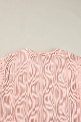 Balmy Waves Cap Sleeve Top - Pink