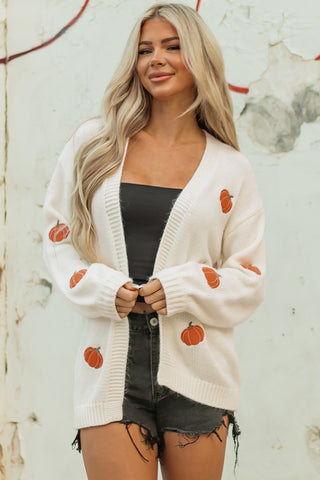 Pumpkin Cardigan - White