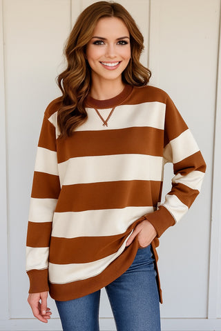 High Low Striped Top