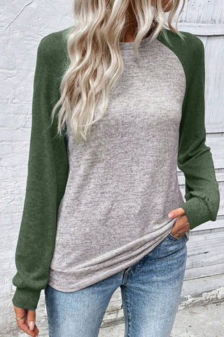 Baseball Tee - Gray and Green