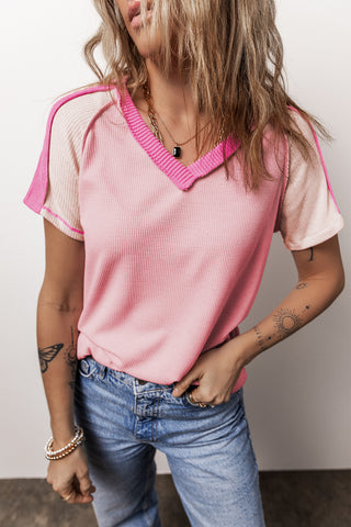 Waffle Top - Pink