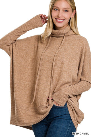 Zenana Cowl Neck - Camel