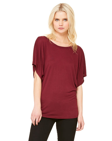 Flowy Dolman Top - Maroon