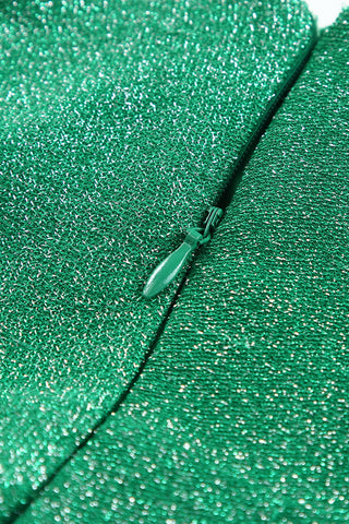 Shimmer Skater Dress - Green