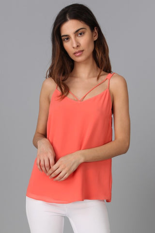 Strappy Tank Top - Salmon