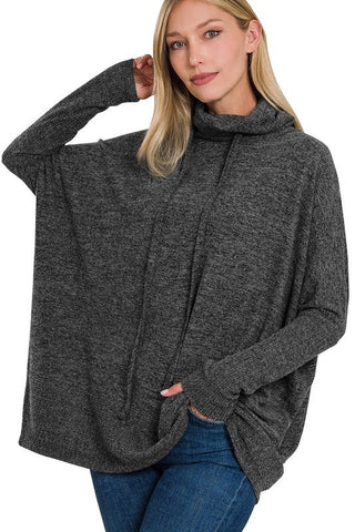Zenana Cowl Neck - Black