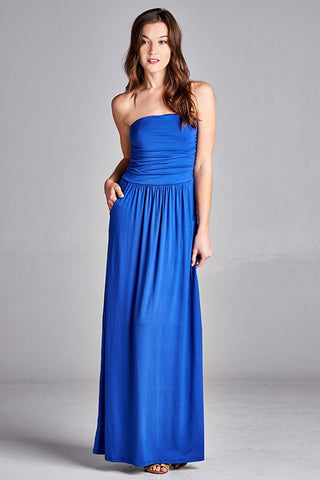 Simple and Stylish Maxi Dress - Royal - Blue Chic Boutique
 - 1