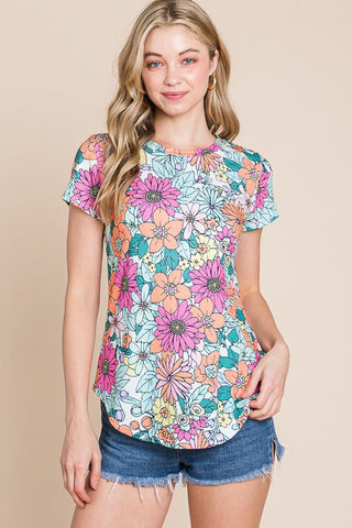 Retro Floral Tee Shirt