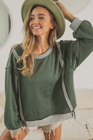 French Terry Lounging Sweatshirt - Olive