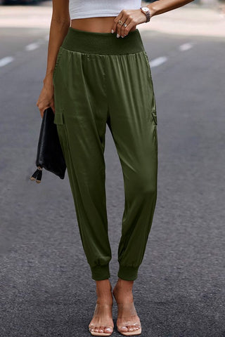 Silky Joggers - Olive