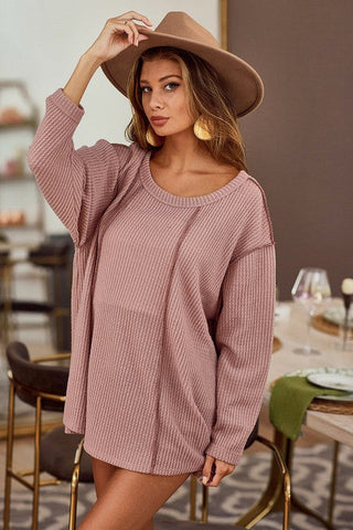 Thermal Flowy Top - Mauve