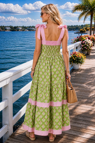 Pink and Green Sundress