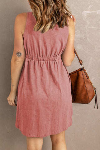 Button Up Dress - Pink