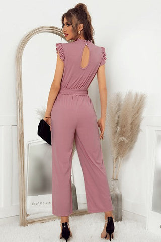 Sophisticated Style Sleeveless Jumpsuit - Pink
