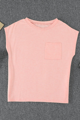 Summer Staple Pocket Tee - Soft Pink