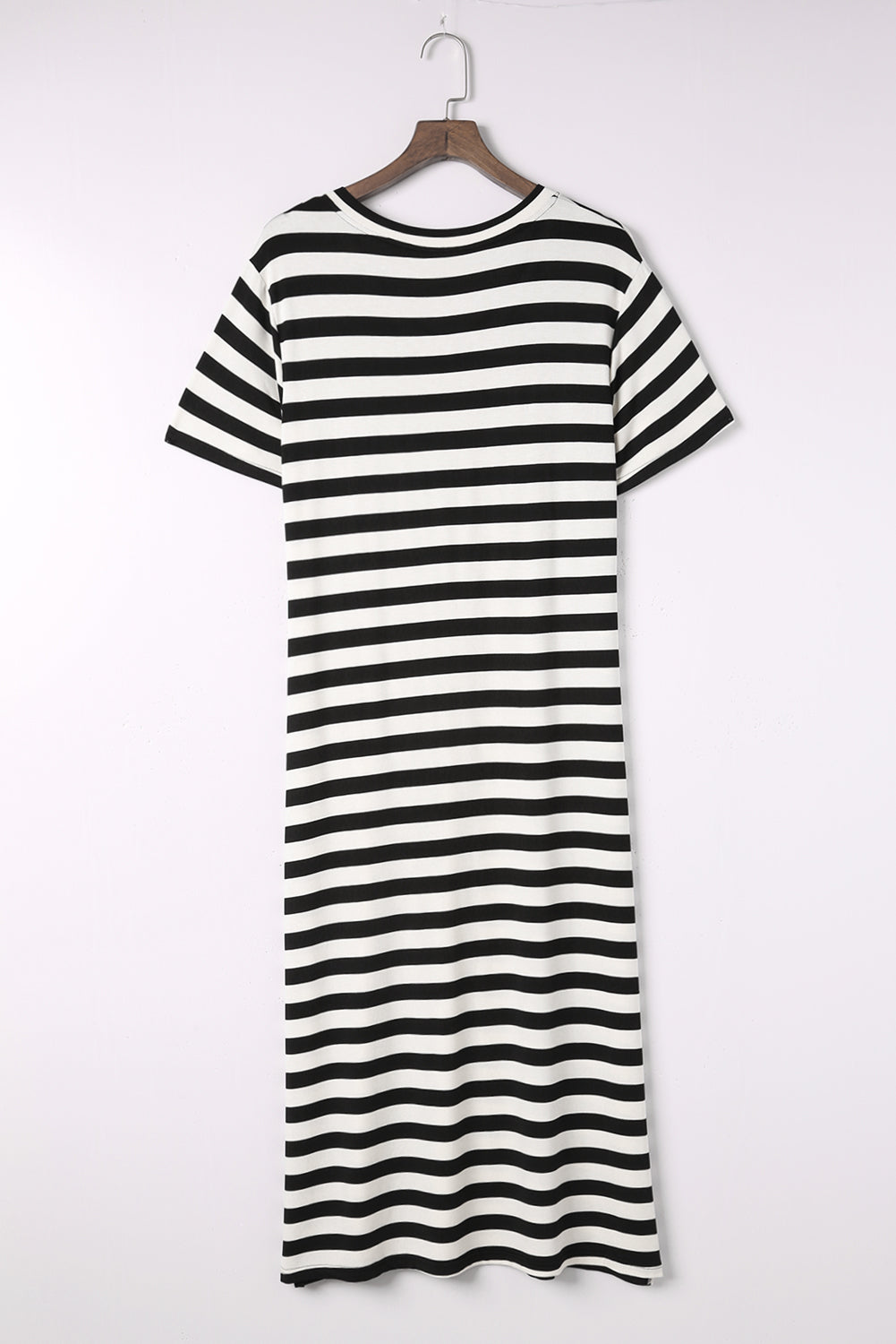 V-Neck T-Shirt Dress - White and Black | Blue Chic Boutique V-Neck T-Shirt Dress - White and Black | Blue Chic Boutique