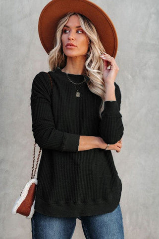Thermal Tunic Top - Black