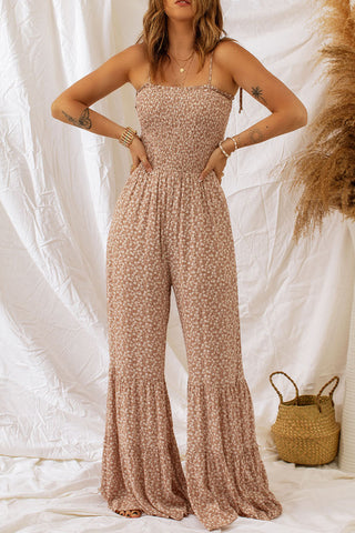 Floral Jumpsuit - Beige