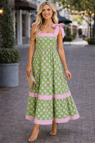 Pink and Green Sundress