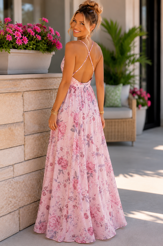 Summer Roses Maxi Dress