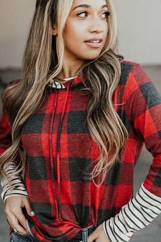 Buffalo Plaid Top - Red