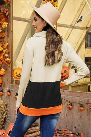 Three Little Pumpkin’s Cowl Neck Top