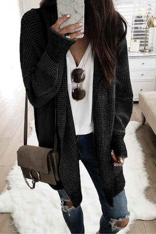 Thick and Warm Cardigan - Black