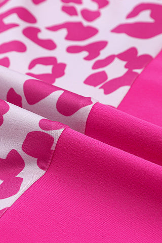 Casual Leopard Maxi Dress - Pink
