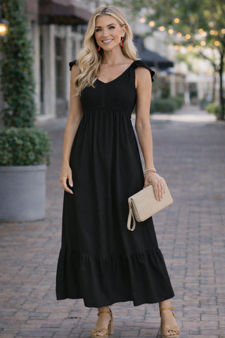 Sweet Summer Maxi Dress -  Black