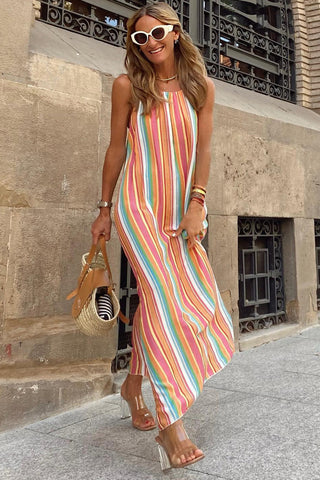 Boho Striped Maxi Dress