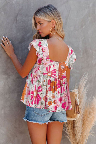 Tiger Lily Ruffle Strap Top