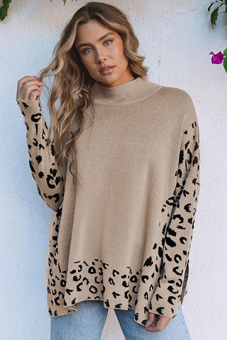 Leopard Poncho Style Sweater