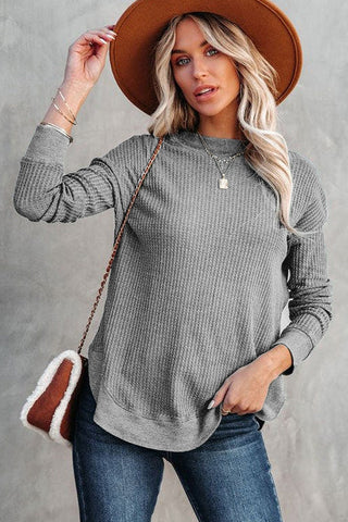 Thermal Tunic Top - Gray