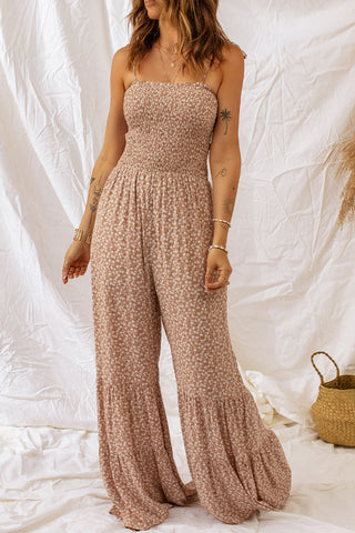 Floral Jumpsuit - Beige