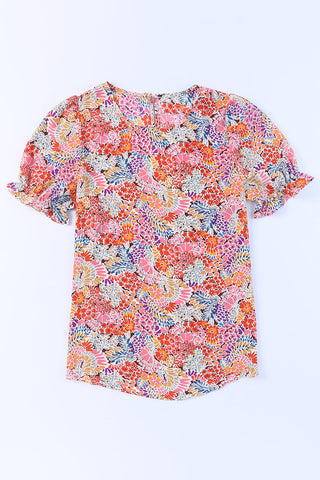 Puff Sleeve Floral Top