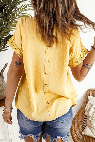 Spring Eyelet Top - Yellow