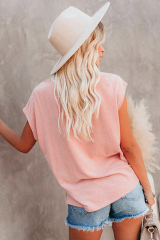 Summer Staple Pocket Tee - Soft Pink