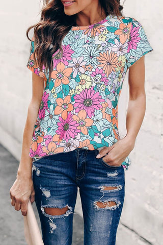 Retro Floral Tee Shirt