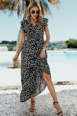 Dots Maxi Dress - Black