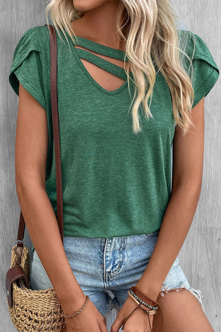 Strappy Solid Top - Green